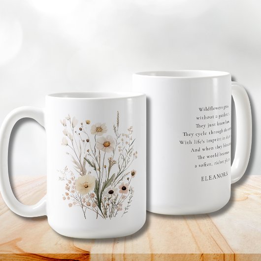Delicate Wildflowers Inspirational Poem Koffiemok