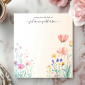 Delicate Wildflowers Meadow Gepersonaliseerde naam Notitieblok