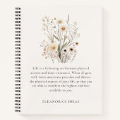 Delicate Wildflowers Motivational Quote  Notitieboek (Voorkant)