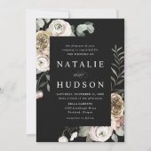 Delicate Winter Bloemrijke Frame Bruiloft Kaart (Voorkant)