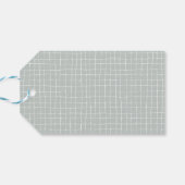 Delicate Winter Foliage Familienaam Kerstmis Cadeaulabel (Achterkant Horizontaal)