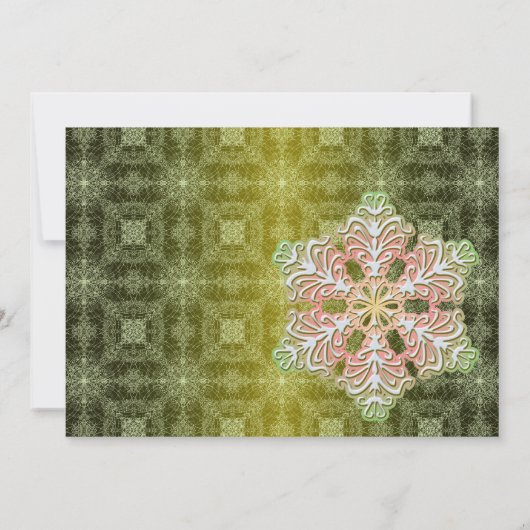 Delicate Winter Snowflakes Weddenschap Kaart (Achterkant)