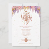 Delicate Wisteria & Exquisite Vintage Chandelier Kaart (Voorkant)