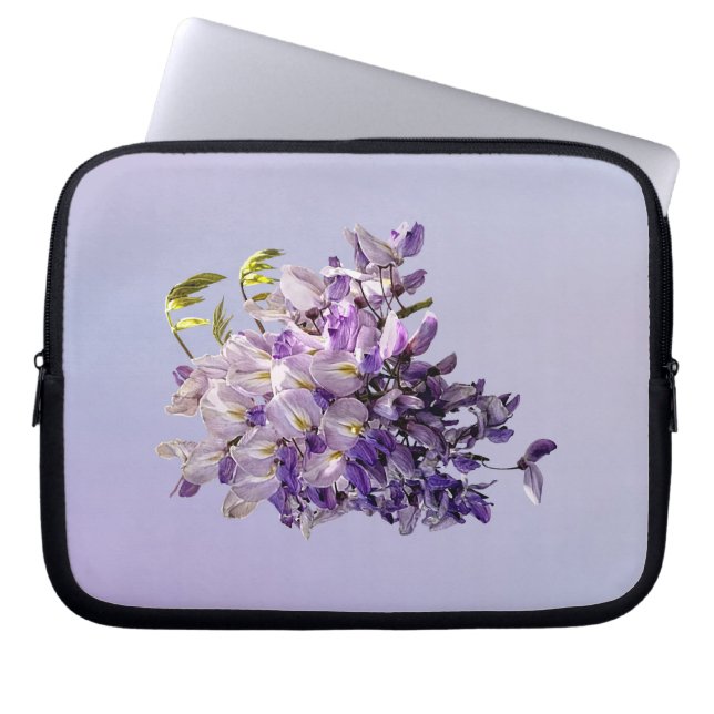 Delicate Wisteria Laptop Sleeve (Voorkant)
