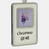 Delicate Wisteria Verzilverd Omlijst Ornament (Rechts)