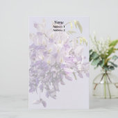 Delicate Wisteria Wedding Products Briefpapier (Staand voorkant)