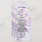 Delicate Wisteria Wedding Programme Programmakaart (Voorkant / Achterkant)