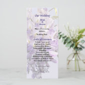 Delicate Wisteria Wedding Programme Programmakaart (Staand voorkant)