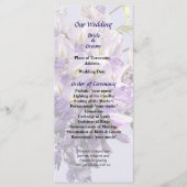 Delicate Wisteria Wedding Programme Programmakaart (Voorkant)