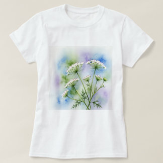 Delicate witte bloemen t-shirt