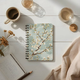 Delicate Witte Bloesemtak Botanisch Notitieboek
