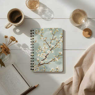 Delicate Witte Bloesemtak Botanisch Notitieboek