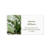 DELICATE WITTE LELIE VAN DE VALLEI ADRES ETIKET (Voorkant)
