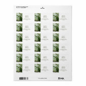 DELICATE WITTE LELIE VAN DE VALLEI ADRES ETIKET (Full Sheet)