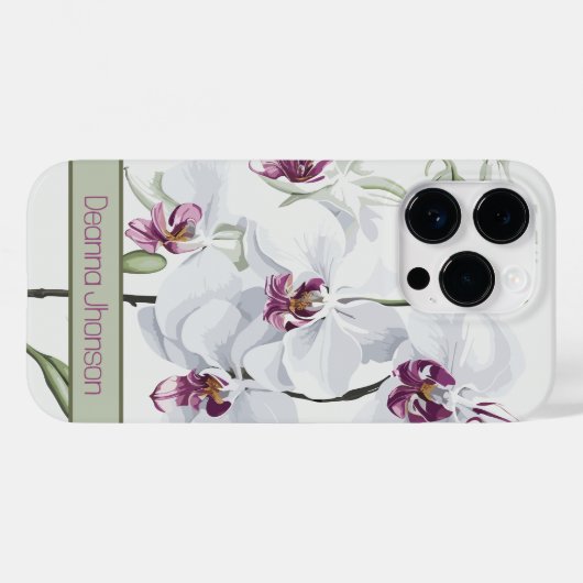 Delicate witte orchideeën Case-Mate iPhone case (Achterkant (horizontaal))