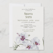 Delicate witte orchideeën schilderen Vrijgezellenf Kaart (Voorkant)