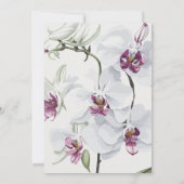 Delicate witte orchideeën schilderen Vrijgezellenf Kaart (Achterkant)