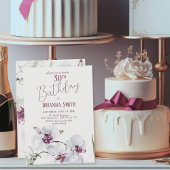 Delicate witte orchideeën schilderij 30e verjaarda kaart