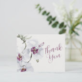 Delicate witte orchideeën schilderij dank u kaart (Staand voorkant)