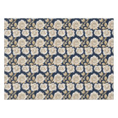Delicate witte rozen met gouden accenten tafelkleed (Voorkant (Horizontaal))