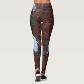 Delicate witte Sun Hosta bloemen Leggings (Achterkant)