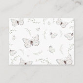 Delicate Witte Vlinder Bruidsfeest Advies Informatiekaartje (Achterkant)