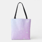 Delicate Witte Wilde Bloem Pastel Lavendel Gradiën Tote Bag (Achterkant)