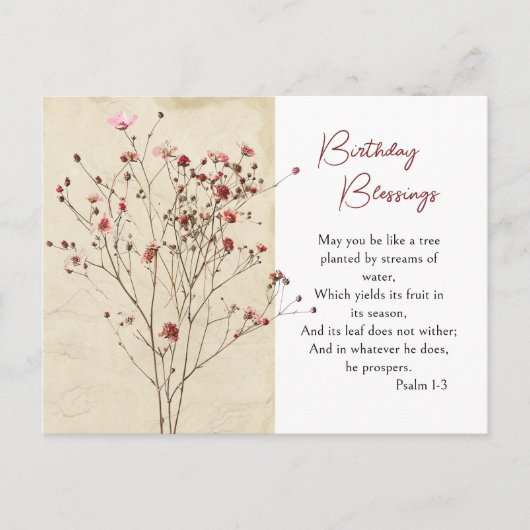 Delicate Woestijn Wilde Bloemen Orthodoxe Verjaard Briefkaart (Voorkant)