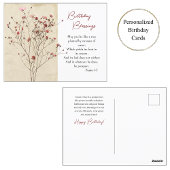 Delicate Woestijn Wilde Bloemen Orthodoxe Verjaard Briefkaart