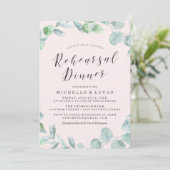 Delicate Wreath | Uitnodiging proefhuwelijksdiner (Staand voorkant)
