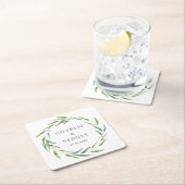 Delicate Wreath Wedding Vrijgezellenfeest Kartonnen Onderzetters (Insitu)