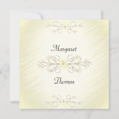 Delicate Yellow 2 Wedding Invitation Kaart (Achterkant)
