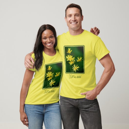 Delicate Yellow Daisy Wildbloemen gepersonaliseerd T-shirt (Unisex)