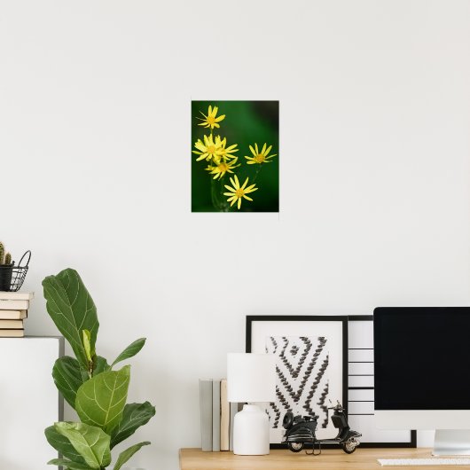Delicate Yellow Daisy Wildbloemen Poster (Thuiskantoor)