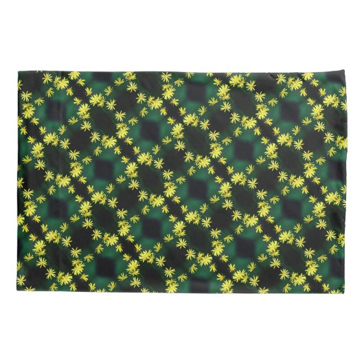 Delicate Yellow Daisy Wildflower Abstract patroon Kussensloop (Achterkant)