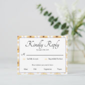 Delicate Yellow Floral RSVP Card (Staand voorkant)