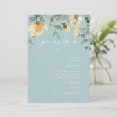 Delicate Yellow Peony Floral Vrijgezellenfeest Kaart (Staand voorkant)