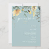 Delicate Yellow Peony Greenery Vrijgezellenfeest Kaart (Voorkant)