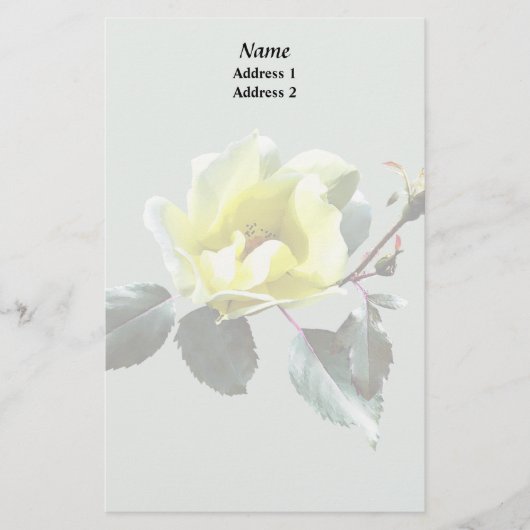 Delicate Yellow Rose Briefpapier (Voorkant)