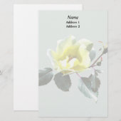 Delicate Yellow Rose Briefpapier (Voorkant / Achterkant)