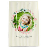 Delicate Yellow Stripes Foto Bloemen Lijst Medium Cadeauzakje (Voorkant)