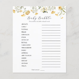 Delicate Yellow Wilde Baby Babble Scramble