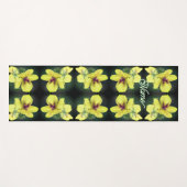 Delicate Yellow Wildflower Abstract Yogamat (Voorkant (horizontaal))