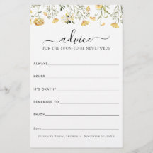 Delicate Yellow Wildflower Advies voor Passen getr