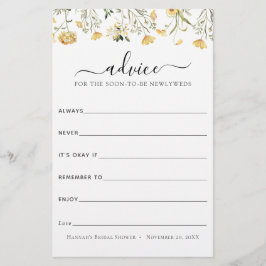 Delicate Yellow Wildflower Advies voor Passen getr