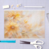 Delicate, zachte elegante zonnebloem bloemendecoup tissuepapier (Craft)