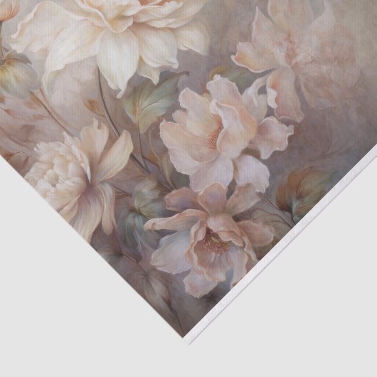 Delicate, zachte mooie elegante bloemen decoupage tissuepapier (Detail)