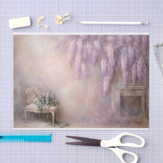 Delicate, zachte mooie elegante bloemen decoupage tissuepapier (Craft)