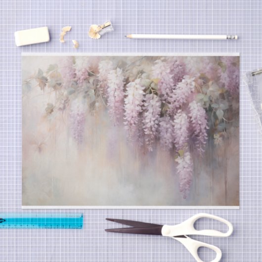 Delicate, zachte mooie elegante bloemen decoupage tissuepapier (Craft)