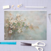 Delicate, Zachte Mooie Elegante Bloemendecoupage Tissuepapier (Craft)